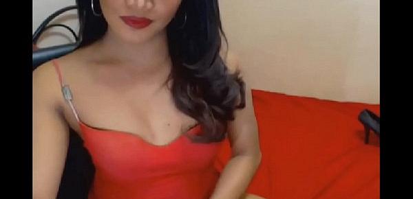  Stunning Transsexual Jerking Off on Cam